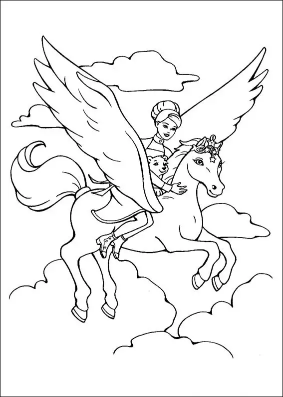 Barbie and The Magic Pegasus Children Coloring Pages 8