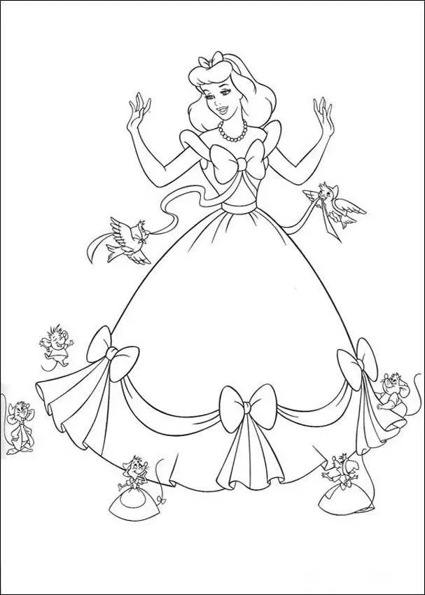 Cinderella 3 Children Coloring Pages 3