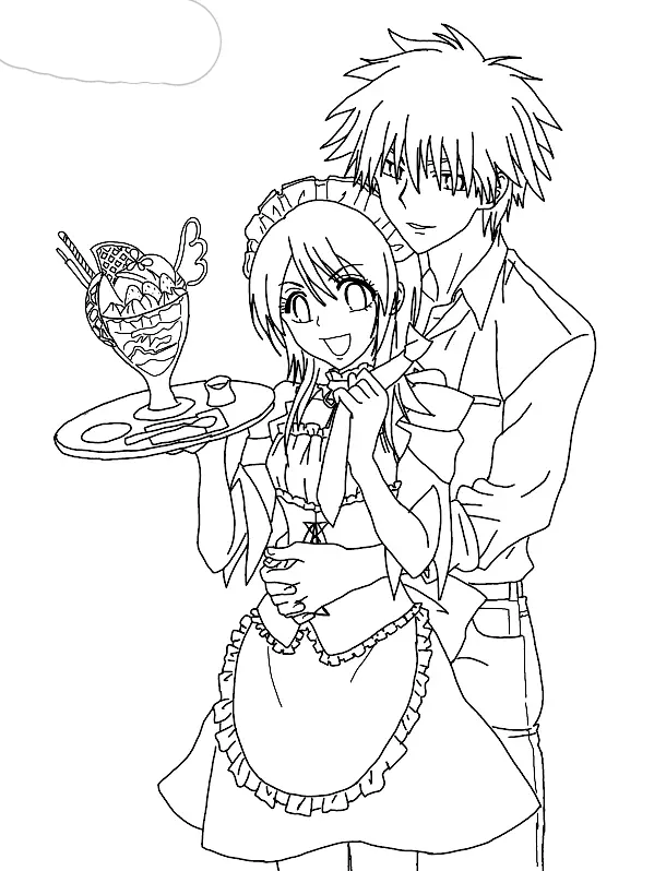 Maid Sama Children Coloring Pages 8