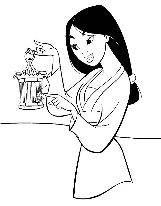 Mulan Children Coloring Pages 1