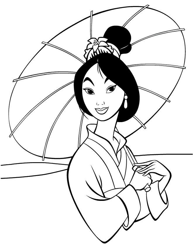 Mulan Children Coloring Pages 2