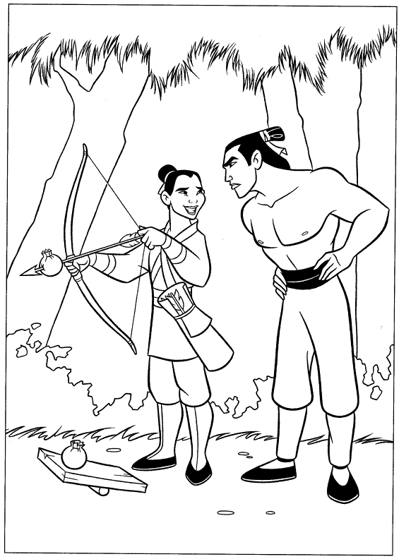 Mulan Children Coloring Pages 3