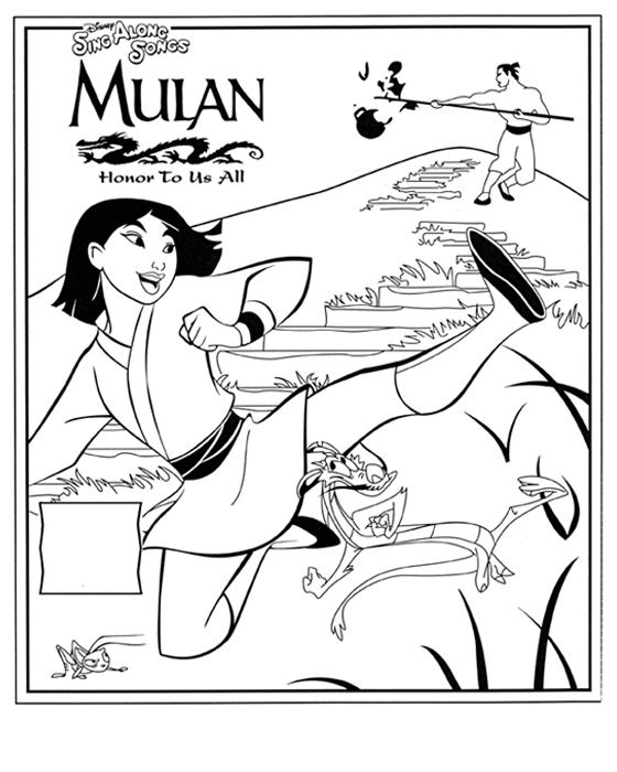 Mulan Children Coloring Pages 6