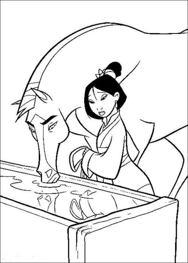 Mulan Children Coloring Pages 8