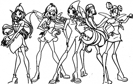 Winx Club Children Coloring Pages 1
